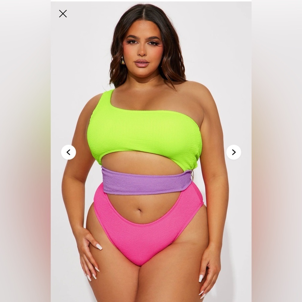 Fashion Nova Hot Pink Layla Swimsuit